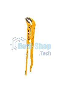 Трубный рычажный ключ №2 с изогнутыми губками Deli DL105255 420мм, раскрытие губок 0-55мм, сталь Cr-V