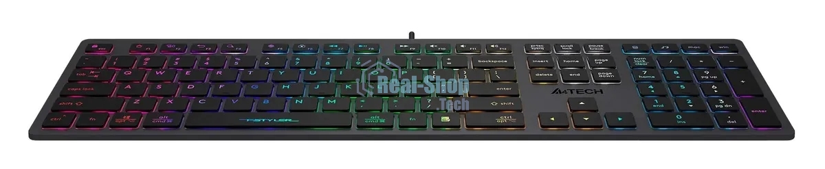 Клавиатура проводная A4Tech Fstyler FX60, USB, серый