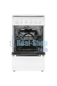 Плита газовая Cezaris ПГ 2150-10 белый, конфорок 4 шт, духовка 43 л, 51 см x 85 см x 55 см