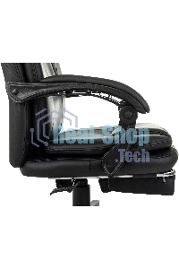 Кресло руководителя Бюрократ CH-868N-F черный, эко.кожа, крестов. пластик, подст. для ног