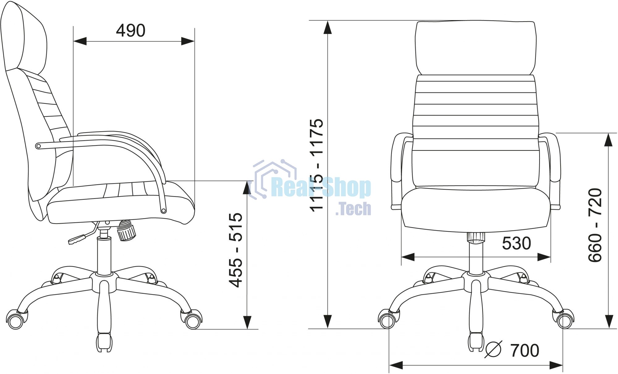 Кресло руководителя Бюрократ T-8010SL/BLACK черный, искусственная кожа, крестовина хром