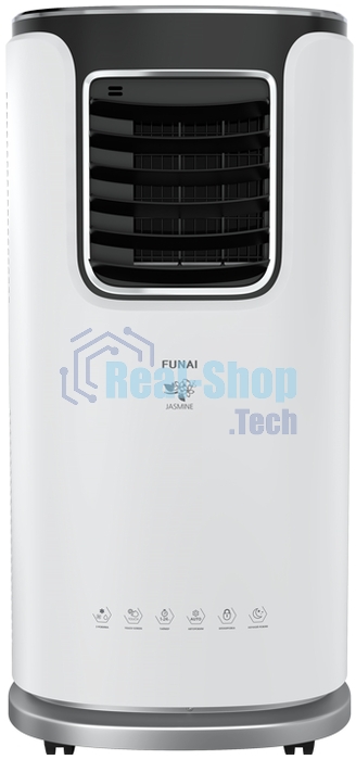 Кондиционер мобильный FUNAI JASMINE MAC-JS30CON03 9500 BTU, 20 м², 55 дБ, охлаждение, осушение, белый
