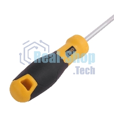 Отвертка шлицевая Deli DL6361501 6х150мм Материал: CR-V. Двухкомпонентная ручка. Хромированная