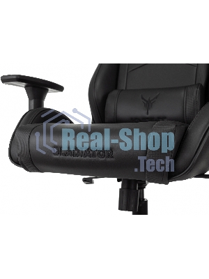 Кресло Knight Gladiator черный, экокожа, 120 кг, механизм качания