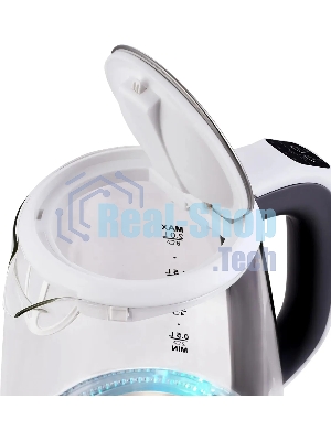 Чайник электрический Hyundai HYK-G8880 2л. 2200Вт серый/серебристый корпус: стекло