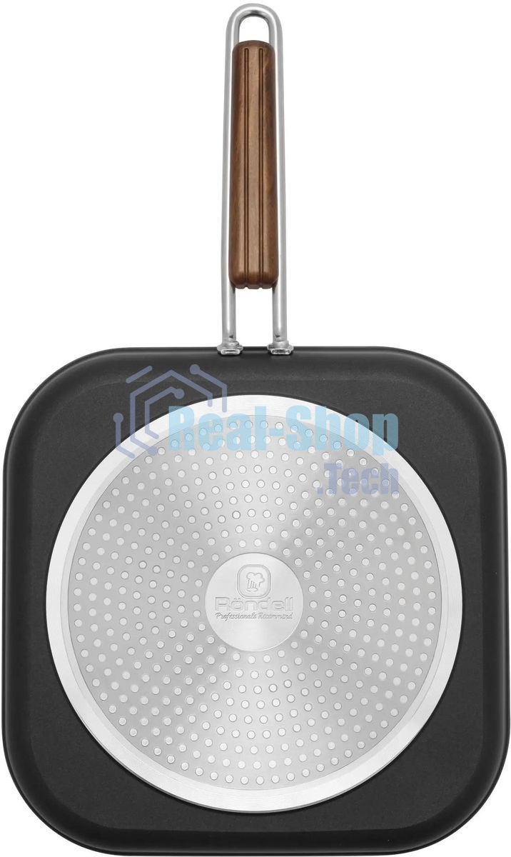 Сковорода-гриль Rondell Fjord RDA-1798, 26 см, без крышки, черный