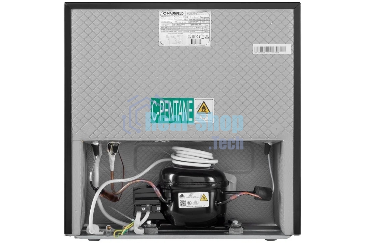 Холодильник Maunfeld MFF50WD дерево/черный мат. однокамерный 46л