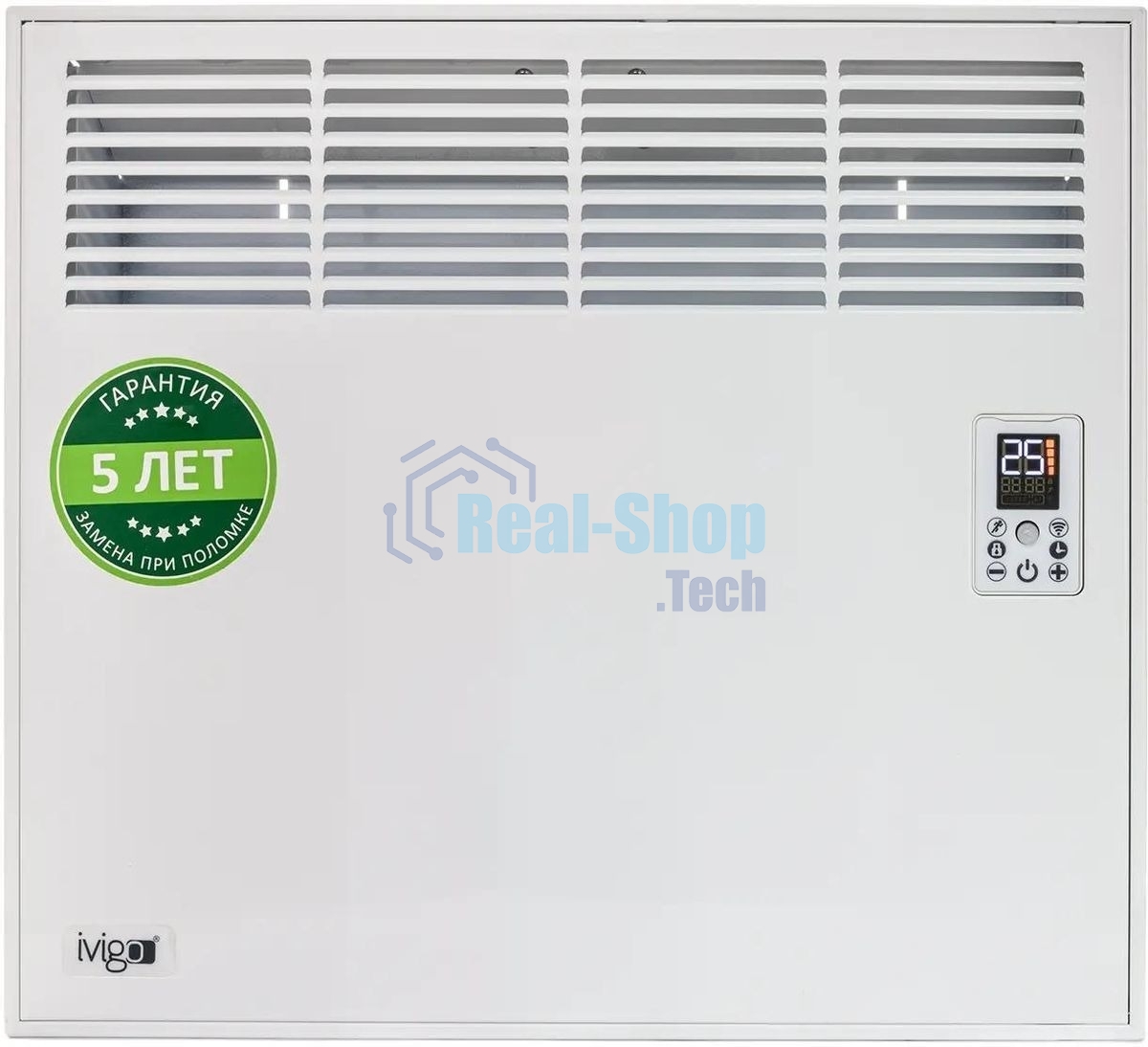 Конвектор IVIGO EPK-Pro Wi-Fi EPK4550P07, белый, 750 Вт, 8 м2, с терморегулятором, Wi-Fi