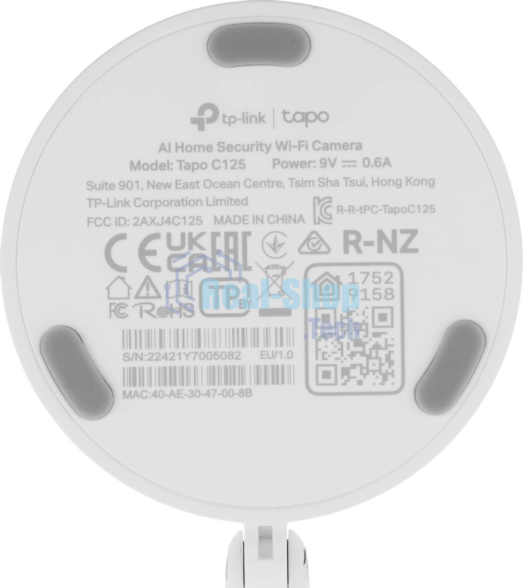 Камера видеонаблюдения умная с искусственным интеллектом TP-Link Tapo C125, 2K QHD (2560 × 1440), Wi-Fi (2,4 ГГц)