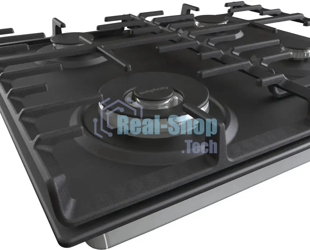 Газовая варочная панель Gorenje GW642SYB, 4 конфорки, эмалированная сталь, черный