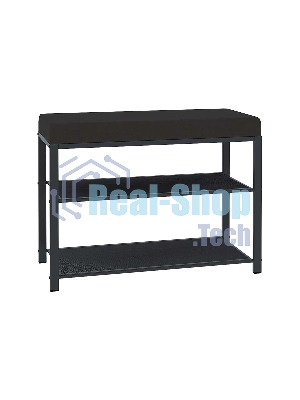 Банкетка ЗМИ Торонто 23S каркас графит,сиденье серый БТ23СГрС