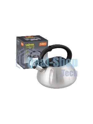 Чайник для плиты из нерж. стали MALLONY MAL-066, 3 литра, цельнометаллический, матовый, со свистком (910086)