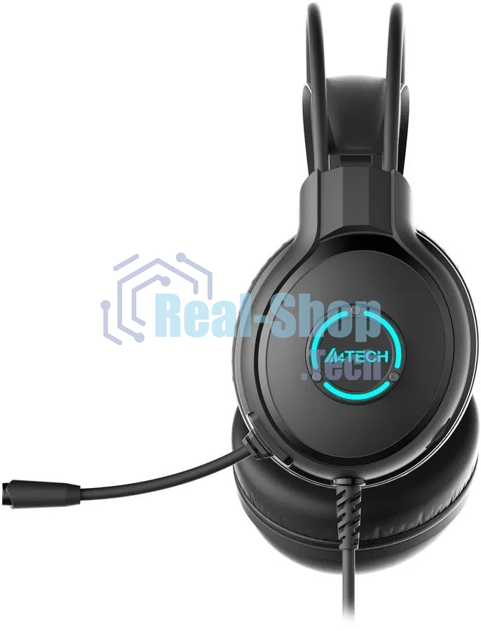 Гарнитура A4Tech Fstyler FH300U чёрный, проводная, USB, подсветка