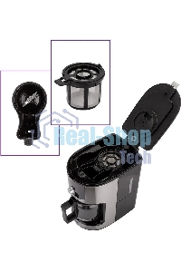 Кофемашина Kitfort КТ-782 1050Вт нержавеющая сталь/черный