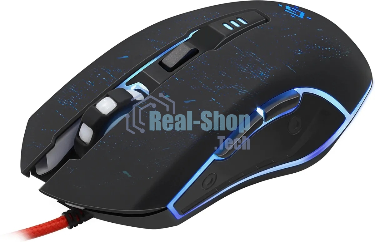 Мышь проводная Defender Draglen GM-907 черный, 7200 dpi, USB, кнопки - 6