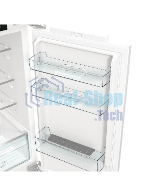 Встраиваемый холодильник Gorenje NRKI517142, полезный объем 243 л, электронное управление, цифровой дисплей, автоматическое размораживание No Frost, быстрое замораживание, интенсивное охлаждение, зона свежести с контролем влажности, слайдерное крепление, энергоэффективность А+