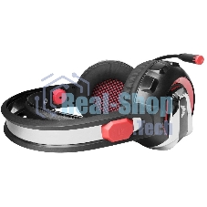 Гарнитура Crown CMGH-3000 чёрный/красный, проводная, подсветка