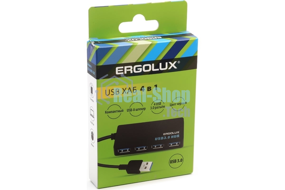 USB-концентратор Ergolux ELX-SLP01-C02, USB, USB, USB