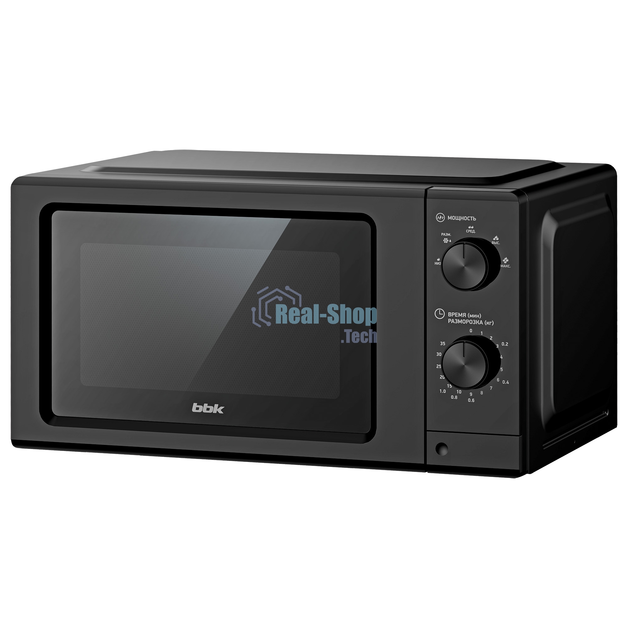 Микроволновая печь BBK 20MWS-730M/B черный, 20 л, 700 Вт, переключатели — поворотный механизм