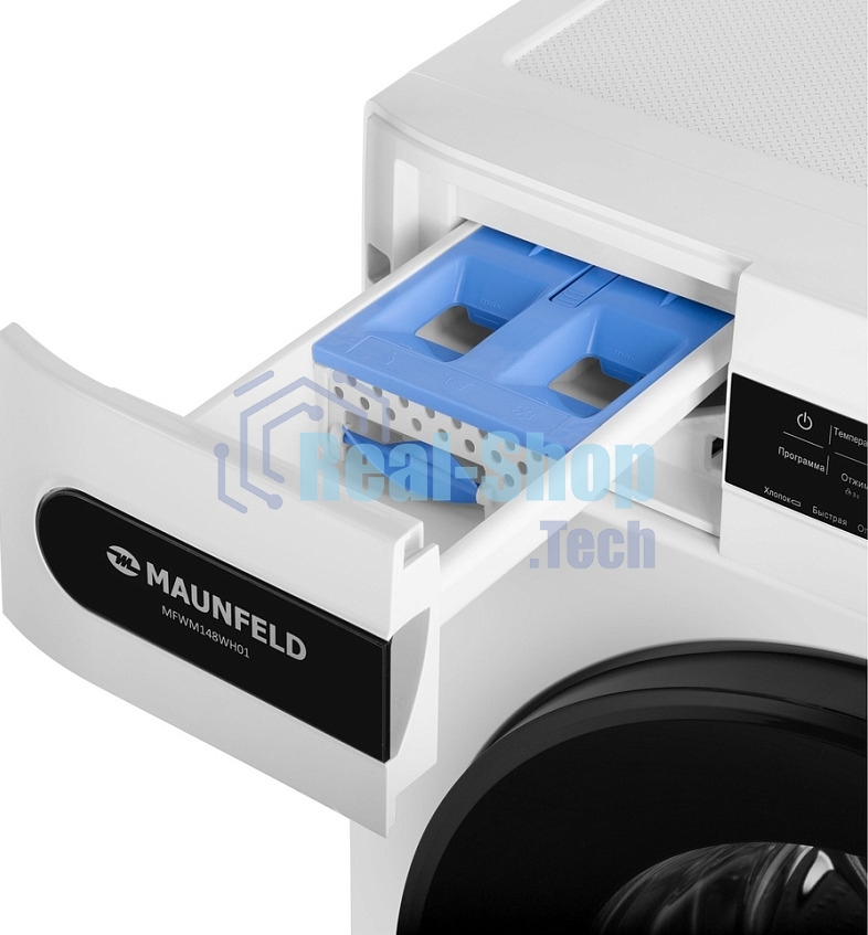 Стиральная машина Maunfeld MFWM148WH01 белый, загрузка фронтальная 8 кг, 1400 об/мин., класс: А+++