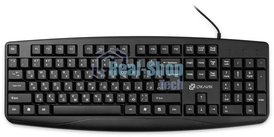 Клавиатура проводная Oklick 105M (1678092), USB, черный