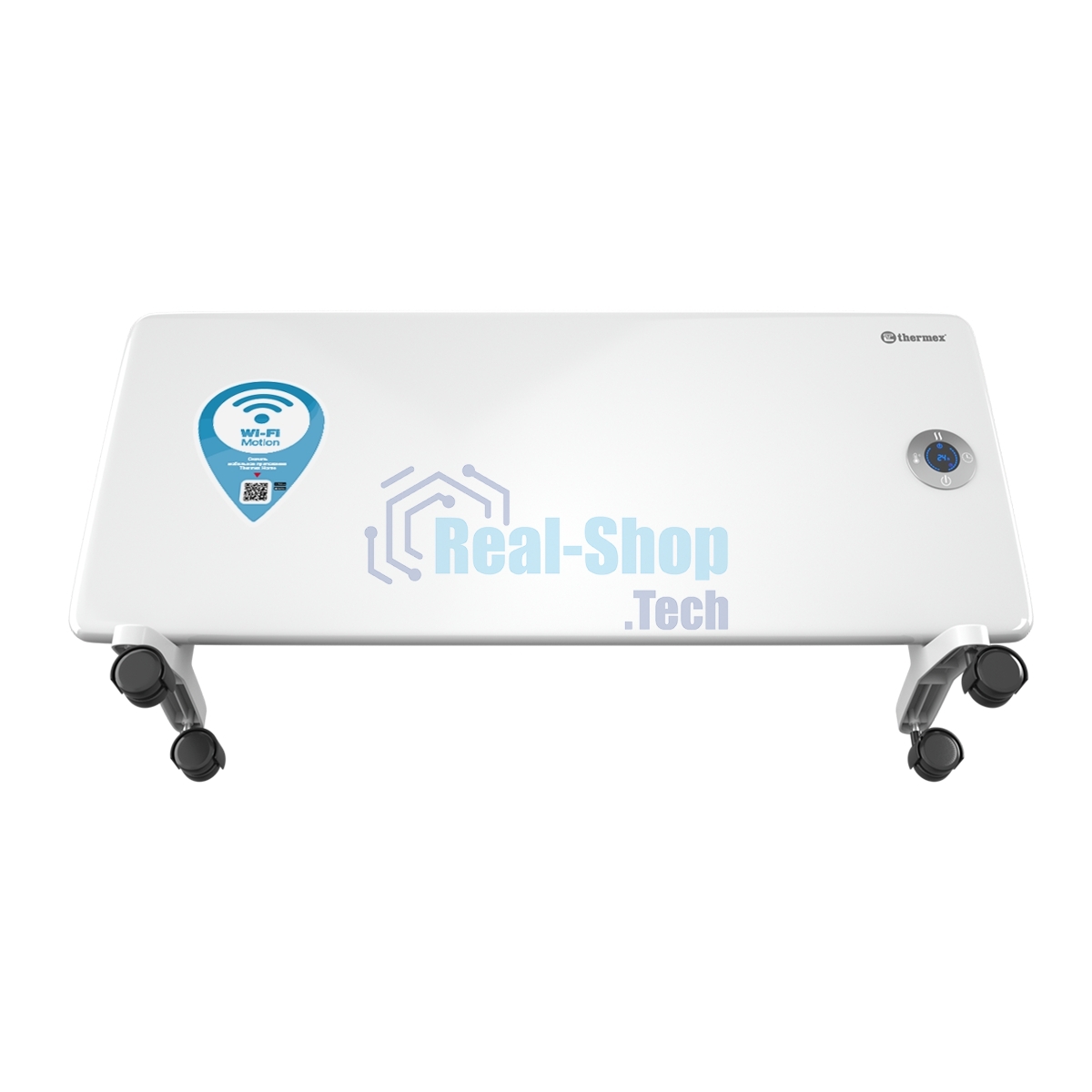 Конвектор Thermex Frame 2000E белый, 2000 Вт, 25 м2, термостат, дисплей, WiFi