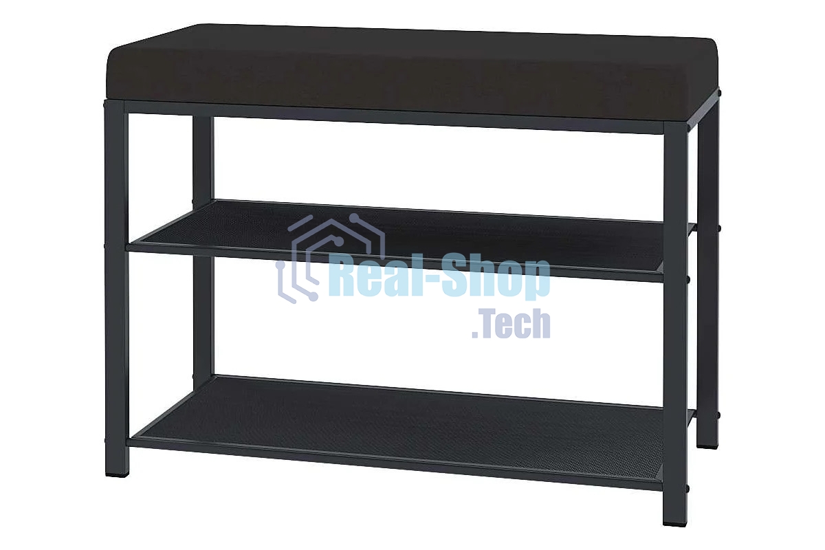 Банкетка ЗМИ Торонто 23S каркас графит,сиденье серый БТ23СГрС