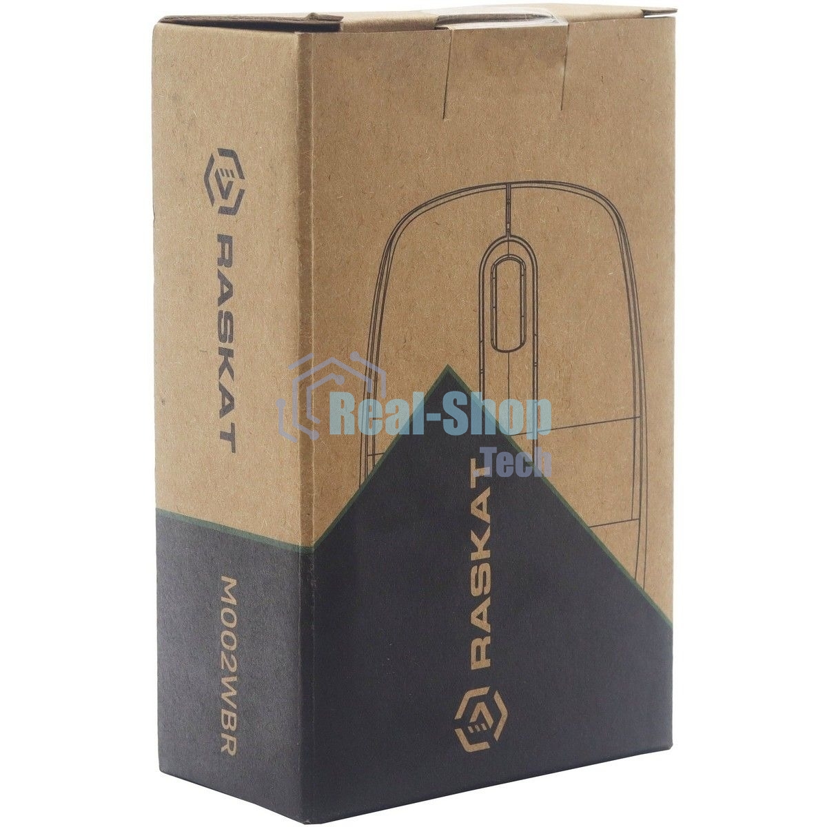 Мышь беспроводная Raskat M002WBR черный, 1600 dpi, радиоканал, Bluetooth, USB, кнопки - 4