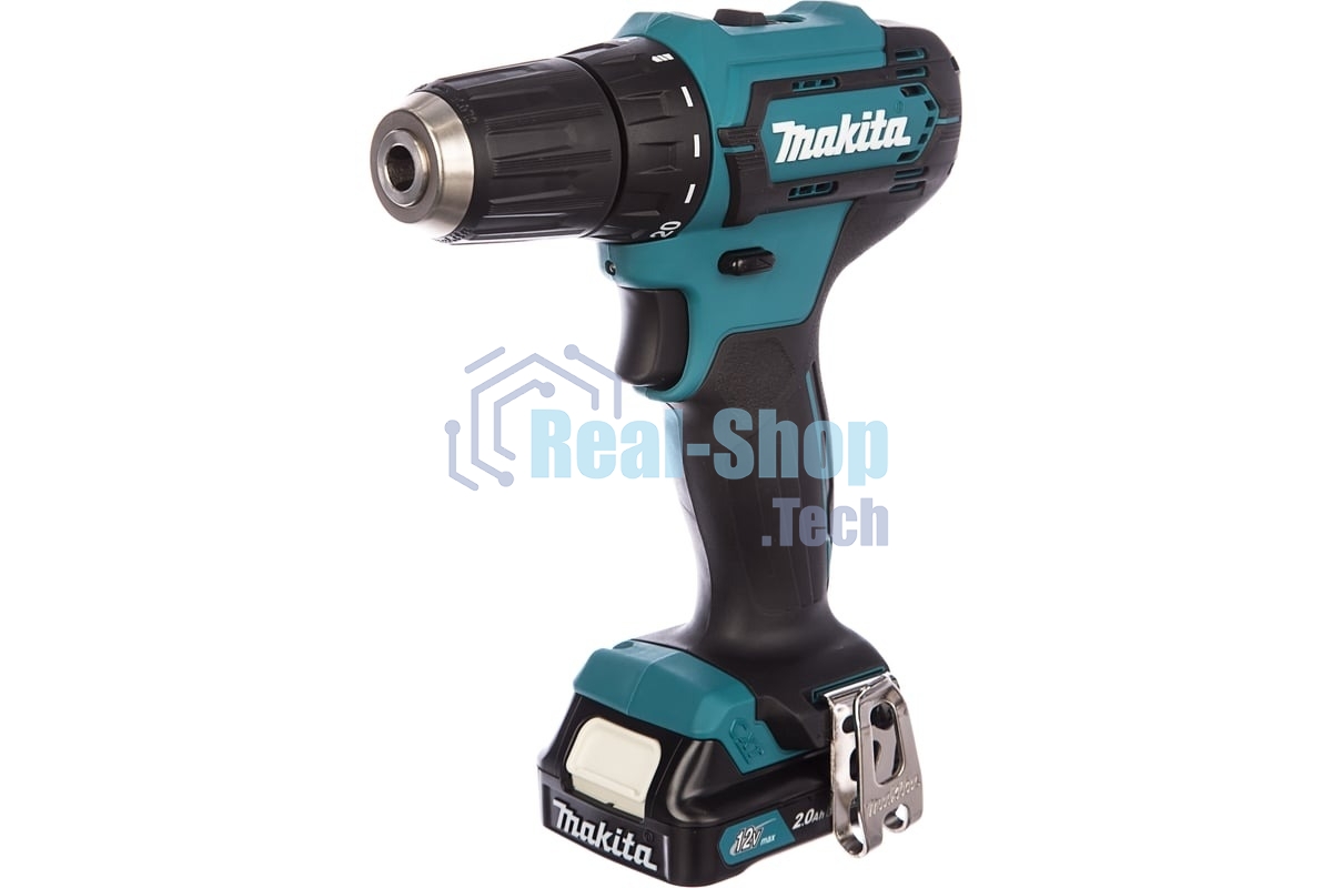 Дрель-шуруповерт Makita DF333DWAE, 12 В, 2 Ач, 30 Нм, щеточный
