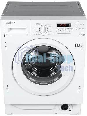 Встраиваемая стиральная машина HOMSair WMB1486WH белый, загрузка фронтальная 8 кг, 6 кг - сушка, 1400 об/мин, класс: A