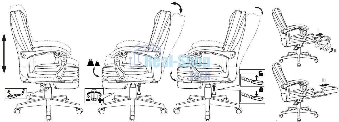 Кресло руководителя Бюрократ CH-868N-F черный, эко.кожа, крестов. пластик, подст. для ног