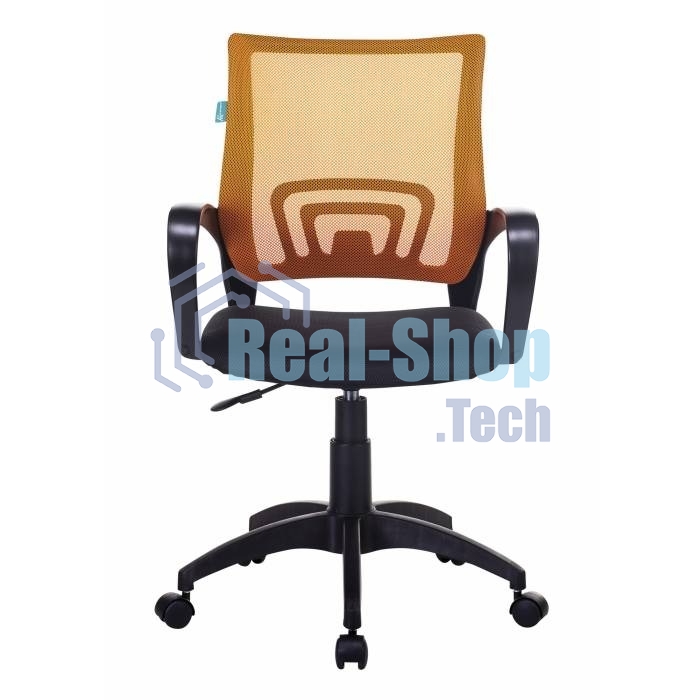 Кресло компьютерное Бюрократ CH-695NLT оранжевый TW-38-3 сиденье черный TW-11, сетка/ткань, крестовина пластик