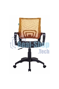 Кресло компьютерное Бюрократ CH-695NLT оранжевый TW-38-3 сиденье черный TW-11, сетка/ткань, крестовина пластик