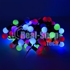 Гирлянда светод. уличная Funray Шарики, SE-BL-10100M,10M,100LED,мульт(3цв.),IP44,черн.шн.1,5м,СОЕД,