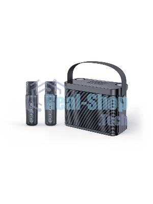 Переносная караоке система TRS2404 iconBIT K802B Колонка 10Вт, 2 микрофона Bluetooth, аккумулятор в колонке 3000mAh и микрофонах, 22.3*9.6*15.7CM/16*10*20.2CM, черный