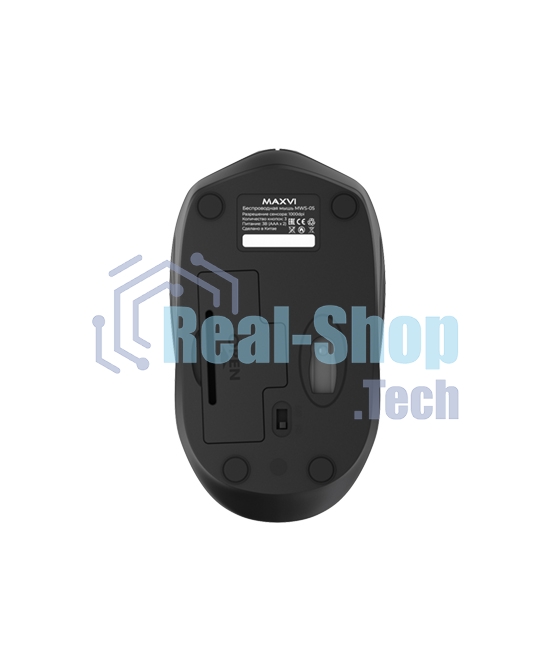 Мышь беспроводная Maxvi MWS-05 черный, 3 кнопки, 1000 dpi