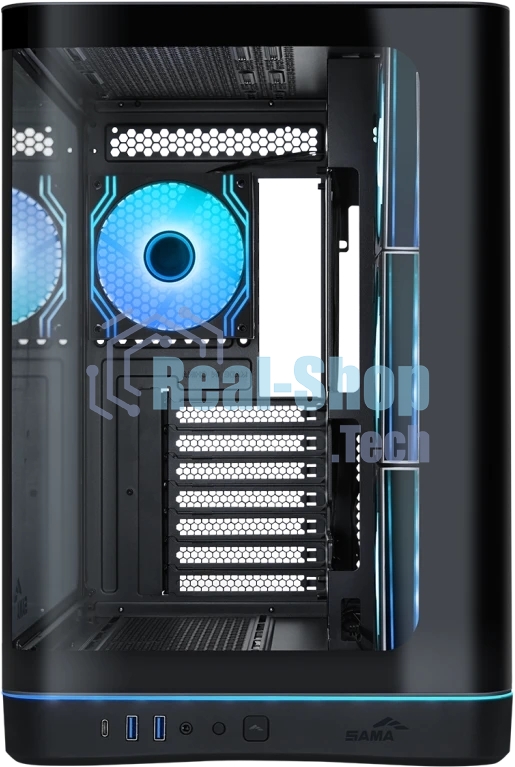 Корпус SAMA V62S, Midi-Tower, чёрный, 4 x 120 мм