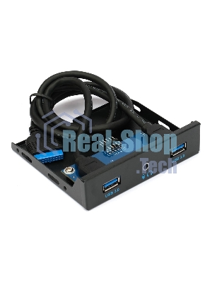 Планка на переднюю панель Gembird FP3.5-USB3-2A-HDA, USB, 2xUSB-A 3.0 + 1xJack 3.5мм, 3.5