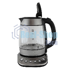 Чайник электрический JVC JK-KE1825 1,7 л, 2200 Вт, черный с серебристым