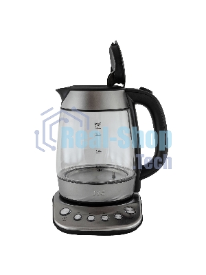 Чайник электрический JVC JK-KE1825 1,7 л, 2200 Вт, черный с серебристым