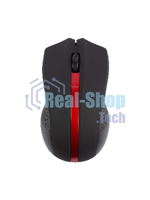 Мышь беспроводная HIPER HOMW-073 черный/красный, 1000 dpi, радиоканал, USB, кнопки - 3