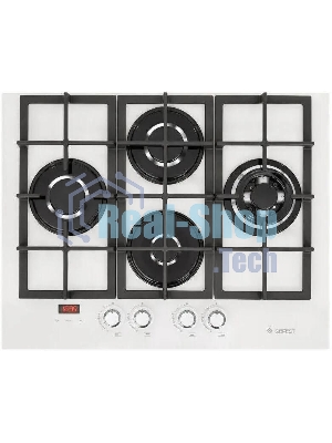 Газовая варочная панель GEFEST ПВГ 2231-02 Р12, 4 конфорки, закаленное стекло, белый