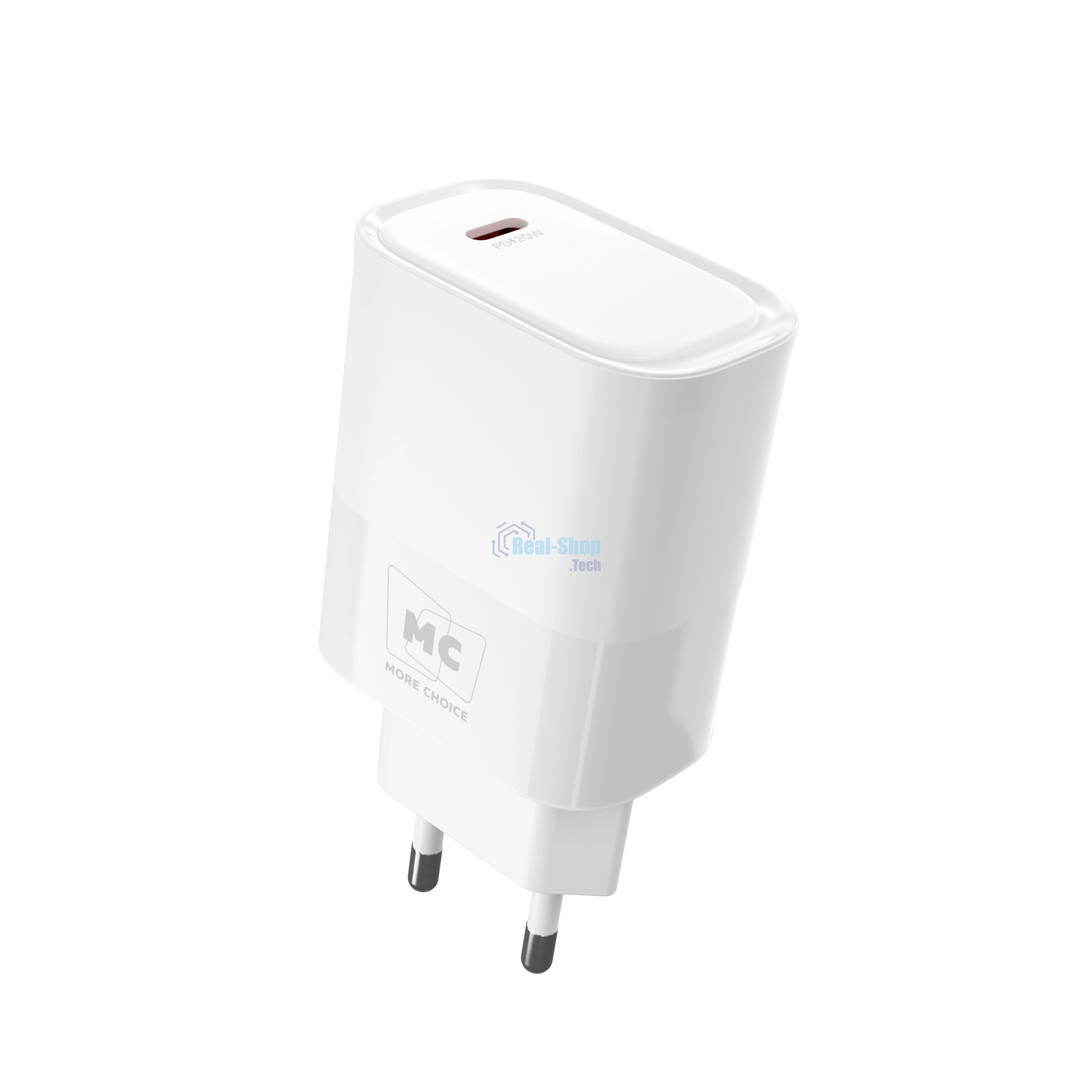 Сетевое зарядное устройство MORE CHOICE (4620202553508) NC67a СЗУ 1Type-C 3.0A PD 20W, белый