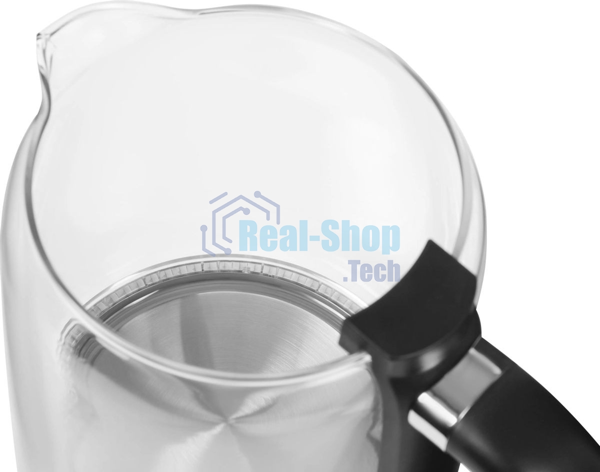 Чайник электрический Hyundai HYK-G5501 1.7 л, 2200 Вт, серебристый/черный