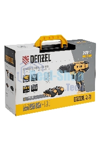 Дрель-шуруповерт аккумуляторная Denzel CDQ-20, 20В, 2 АКБ, Кейс