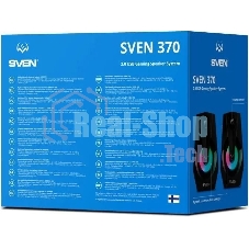 Акустическая система SVEN 370 2.0 черные (2x2W, USB, RGb подсветка)