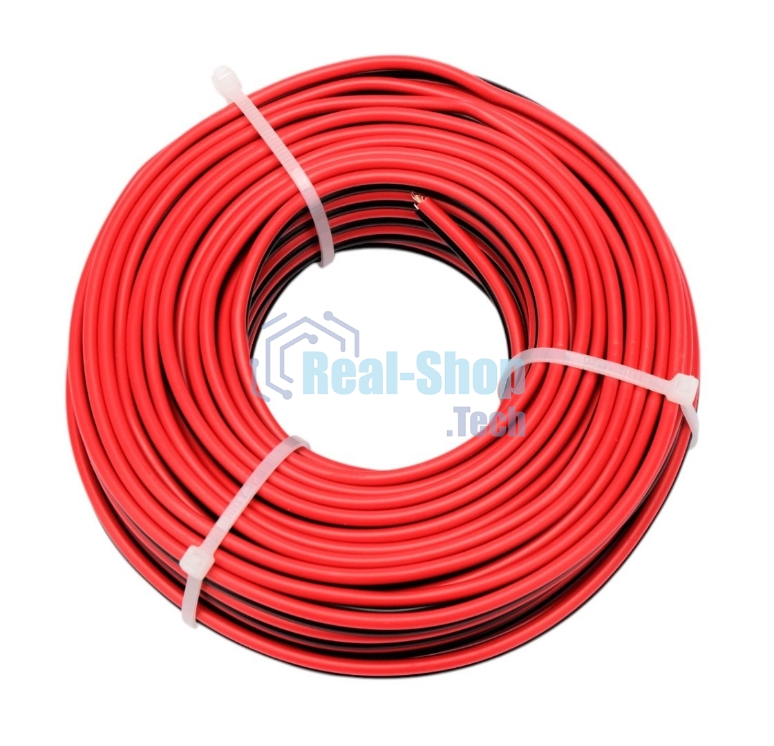 Акустический кабель Cablexpert CC-TC2Lx0.75-15M, 2x0.75мм2, 15м, черно-красный, пакет