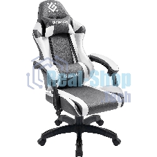 Кресло игровое Defender Fortune серый/белый, класс 4, PU