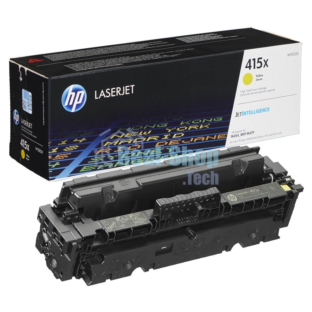 Картридж лазерный Cartridge HP 415X для LJ Pro M454/MFP M479/M480f, желтый (6 000 стр.) (желтая упаковка)