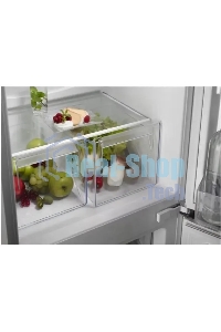 Встраиваемый холодильник AEG SCE618E5TS белый, двухкамерный, 190/61 л, морозилка снизу, автоматическое размораживание